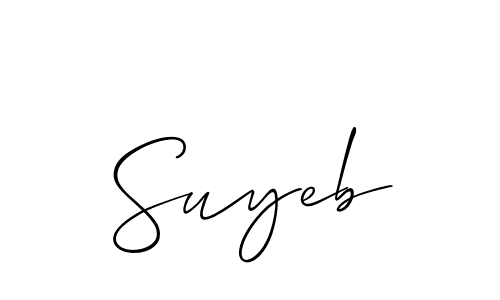 if you are searching for the best signature style for your name Suyeb. so please give up your signature search. here we have designed multiple signature styles  using Allison_Script. Suyeb signature style 2 images and pictures png