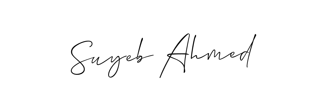 Suyeb Ahmed stylish signature style. Best Handwritten Sign (Allison_Script) for my name. Handwritten Signature Collection Ideas for my name Suyeb Ahmed. Suyeb Ahmed signature style 2 images and pictures png
