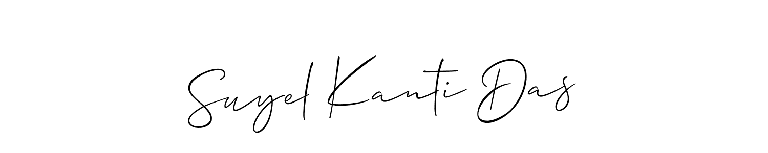 Also You can easily find your signature by using the search form. We will create Suyel Kanti Das name handwritten signature images for you free of cost using Allison_Script sign style. Suyel Kanti Das signature style 2 images and pictures png