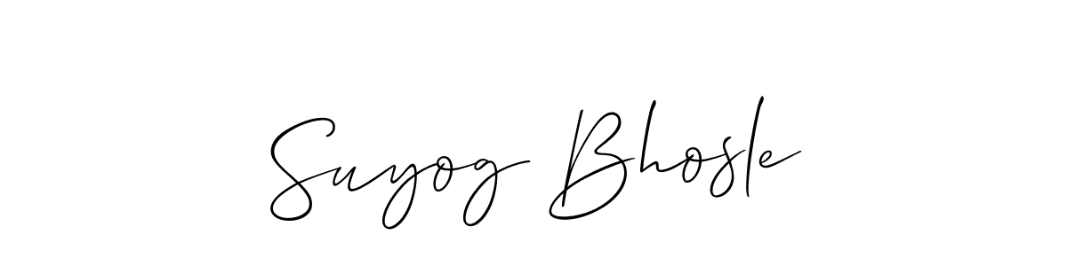 The best way (Allison_Script) to make a short signature is to pick only two or three words in your name. The name Suyog Bhosle include a total of six letters. For converting this name. Suyog Bhosle signature style 2 images and pictures png