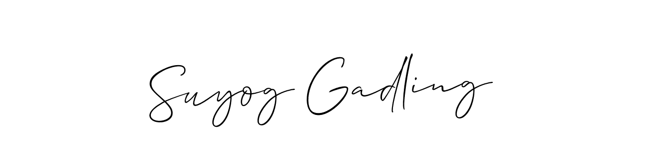 Create a beautiful signature design for name Suyog Gadling. With this signature (Allison_Script) fonts, you can make a handwritten signature for free. Suyog Gadling signature style 2 images and pictures png