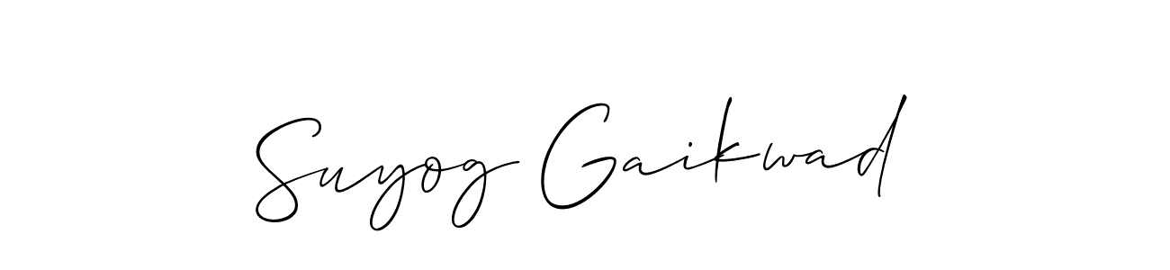 Similarly Allison_Script is the best handwritten signature design. Signature creator online .You can use it as an online autograph creator for name Suyog Gaikwad. Suyog Gaikwad signature style 2 images and pictures png