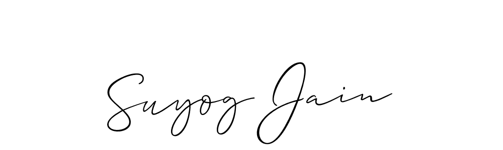 How to Draw Suyog Jain signature style? Allison_Script is a latest design signature styles for name Suyog Jain. Suyog Jain signature style 2 images and pictures png