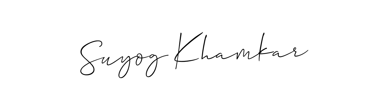 Once you've used our free online signature maker to create your best signature Allison_Script style, it's time to enjoy all of the benefits that Suyog Khamkar name signing documents. Suyog Khamkar signature style 2 images and pictures png