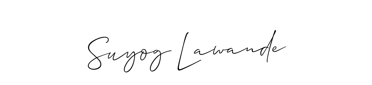 Suyog Lawande stylish signature style. Best Handwritten Sign (Allison_Script) for my name. Handwritten Signature Collection Ideas for my name Suyog Lawande. Suyog Lawande signature style 2 images and pictures png