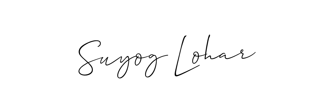 Use a signature maker to create a handwritten signature online. With this signature software, you can design (Allison_Script) your own signature for name Suyog Lohar. Suyog Lohar signature style 2 images and pictures png