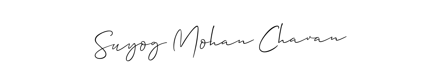 Create a beautiful signature design for name Suyog Mohan Chavan. With this signature (Allison_Script) fonts, you can make a handwritten signature for free. Suyog Mohan Chavan signature style 2 images and pictures png