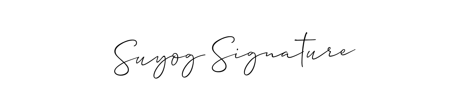 The best way (Allison_Script) to make a short signature is to pick only two or three words in your name. The name Suyog Signature include a total of six letters. For converting this name. Suyog Signature signature style 2 images and pictures png