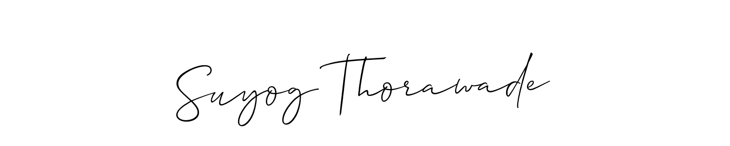 This is the best signature style for the Suyog Thorawade name. Also you like these signature font (Allison_Script). Mix name signature. Suyog Thorawade signature style 2 images and pictures png