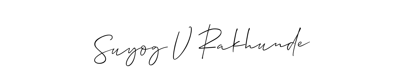 Check out images of Autograph of Suyog V Rakhunde name. Actor Suyog V Rakhunde Signature Style. Allison_Script is a professional sign style online. Suyog V Rakhunde signature style 2 images and pictures png