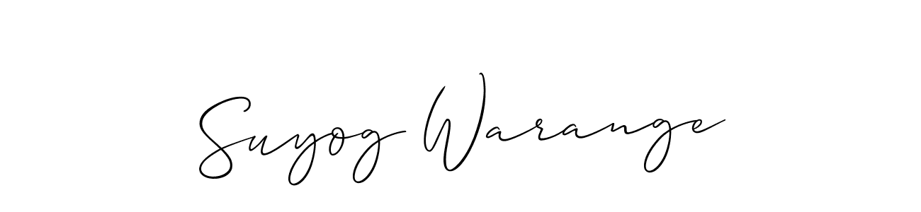 Suyog Warange stylish signature style. Best Handwritten Sign (Allison_Script) for my name. Handwritten Signature Collection Ideas for my name Suyog Warange. Suyog Warange signature style 2 images and pictures png