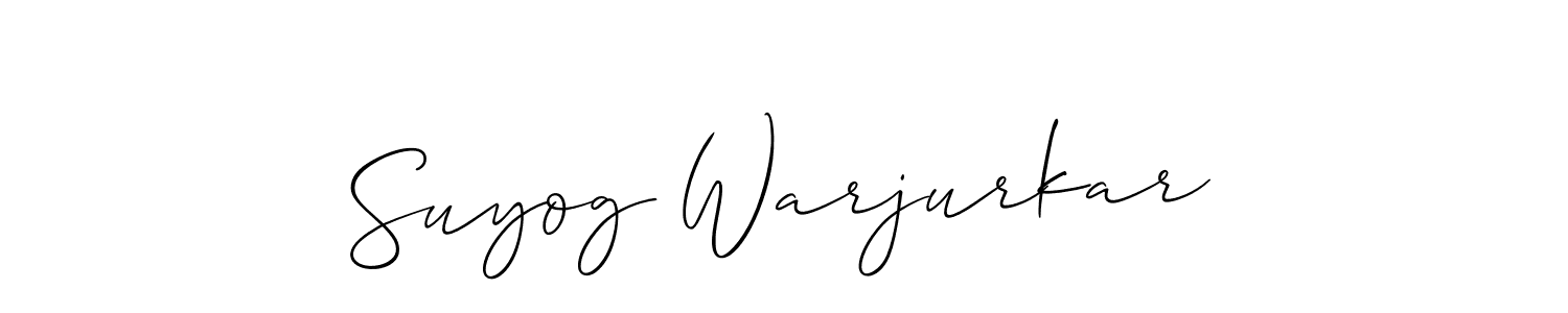 Suyog Warjurkar stylish signature style. Best Handwritten Sign (Allison_Script) for my name. Handwritten Signature Collection Ideas for my name Suyog Warjurkar. Suyog Warjurkar signature style 2 images and pictures png