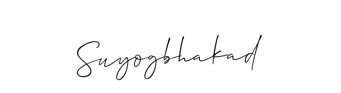 The best way (Allison_Script) to make a short signature is to pick only two or three words in your name. The name Suyogbhakad include a total of six letters. For converting this name. Suyogbhakad signature style 2 images and pictures png