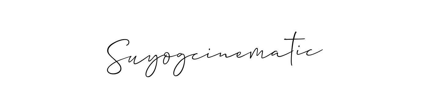Similarly Allison_Script is the best handwritten signature design. Signature creator online .You can use it as an online autograph creator for name Suyogcinematic. Suyogcinematic signature style 2 images and pictures png