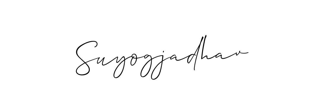 The best way (Allison_Script) to make a short signature is to pick only two or three words in your name. The name Suyogjadhav include a total of six letters. For converting this name. Suyogjadhav signature style 2 images and pictures png