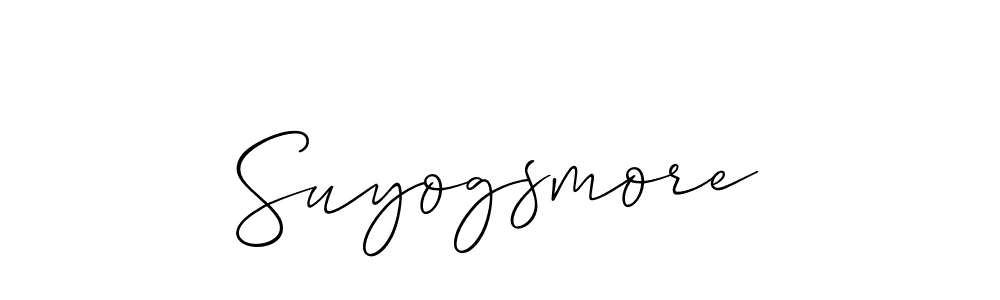 Make a short Suyogsmore signature style. Manage your documents anywhere anytime using Allison_Script. Create and add eSignatures, submit forms, share and send files easily. Suyogsmore signature style 2 images and pictures png