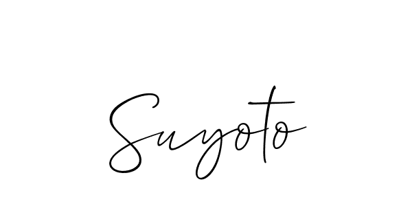You should practise on your own different ways (Allison_Script) to write your name (Suyoto) in signature. don't let someone else do it for you. Suyoto signature style 2 images and pictures png