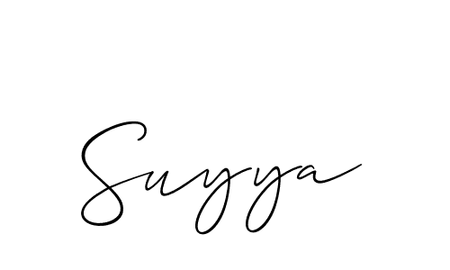 Make a short Suyya signature style. Manage your documents anywhere anytime using Allison_Script. Create and add eSignatures, submit forms, share and send files easily. Suyya signature style 2 images and pictures png