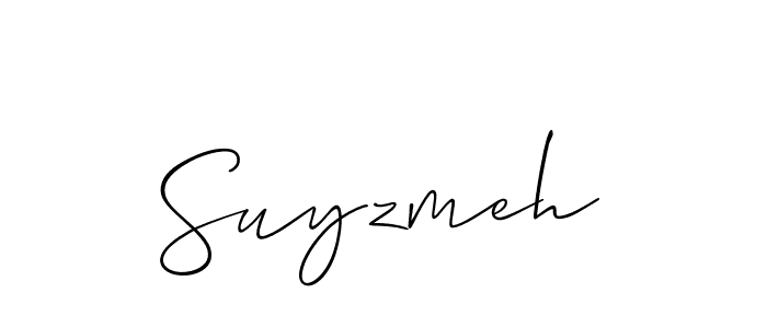 How to Draw Suyzmeh signature style? Allison_Script is a latest design signature styles for name Suyzmeh. Suyzmeh signature style 2 images and pictures png