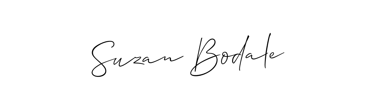 Use a signature maker to create a handwritten signature online. With this signature software, you can design (Allison_Script) your own signature for name Suzan Bodale. Suzan Bodale signature style 2 images and pictures png