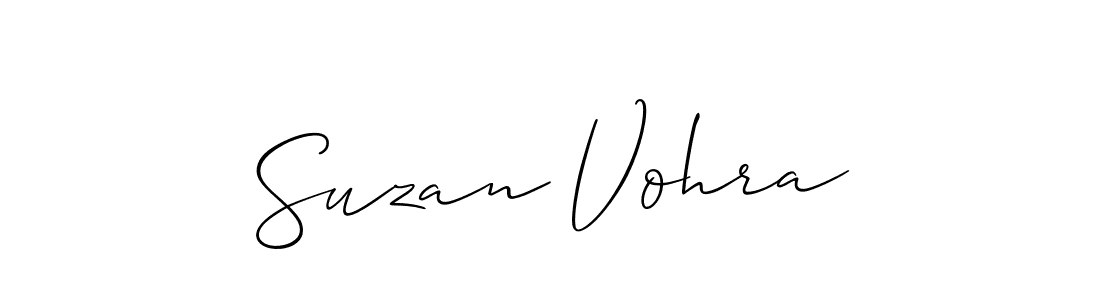 Make a short Suzan Vohra signature style. Manage your documents anywhere anytime using Allison_Script. Create and add eSignatures, submit forms, share and send files easily. Suzan Vohra signature style 2 images and pictures png