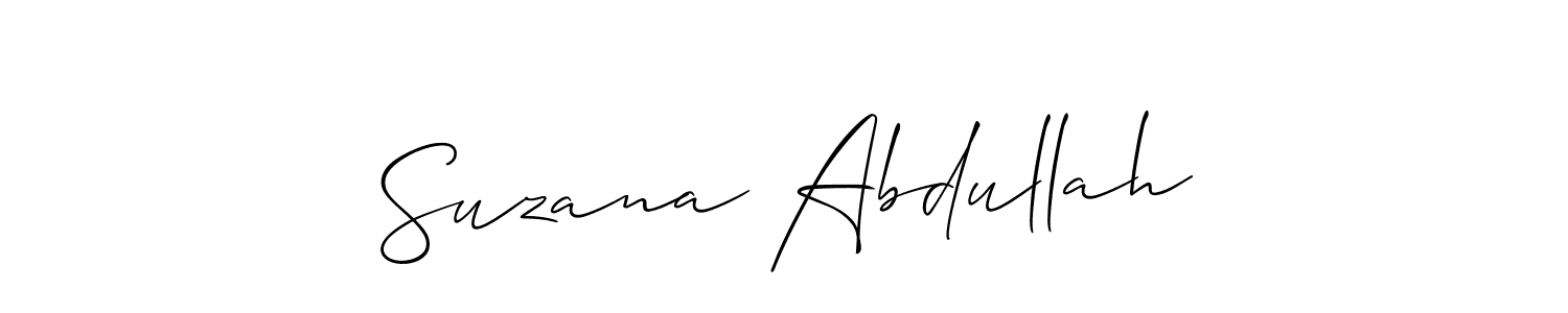 Design your own signature with our free online signature maker. With this signature software, you can create a handwritten (Allison_Script) signature for name Suzana Abdullah. Suzana Abdullah signature style 2 images and pictures png