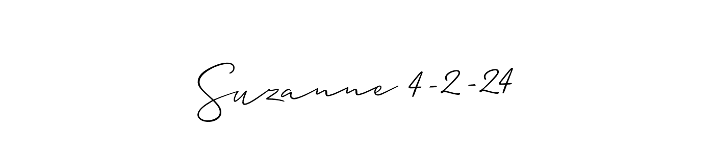 Check out images of Autograph of Suzanne 4-2-24 name. Actor Suzanne 4-2-24 Signature Style. Allison_Script is a professional sign style online. Suzanne 4-2-24 signature style 2 images and pictures png