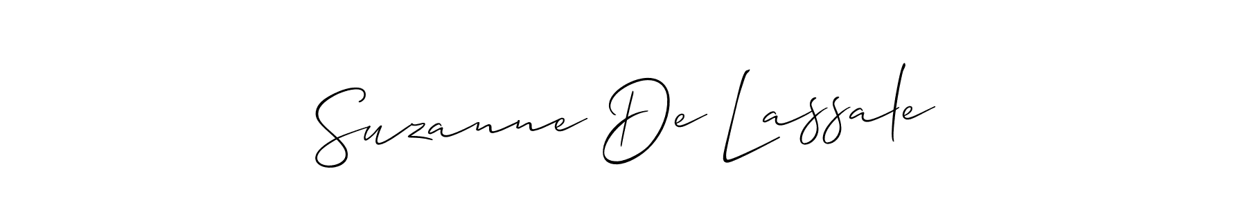 Also You can easily find your signature by using the search form. We will create Suzanne De Lassale name handwritten signature images for you free of cost using Allison_Script sign style. Suzanne De Lassale signature style 2 images and pictures png