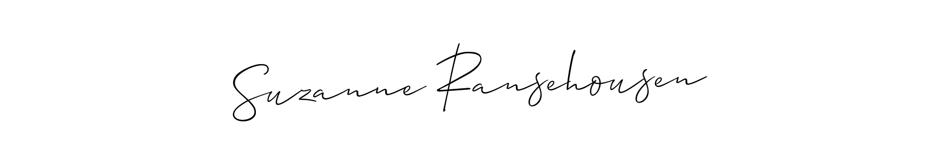 How to make Suzanne Ransehousen signature? Allison_Script is a professional autograph style. Create handwritten signature for Suzanne Ransehousen name. Suzanne Ransehousen signature style 2 images and pictures png