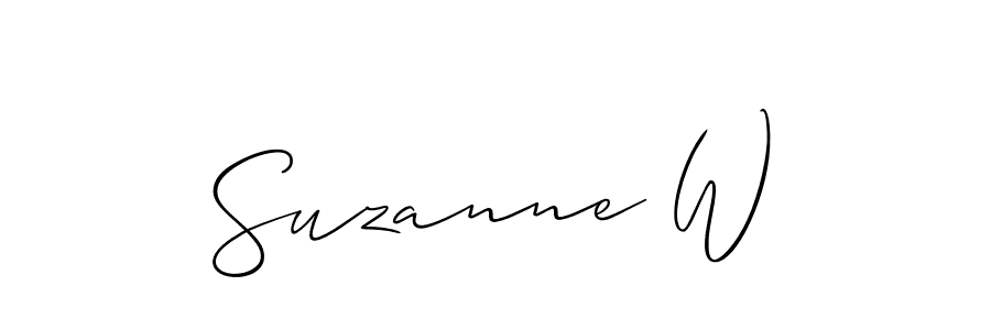 Best and Professional Signature Style for Suzanne W. Allison_Script Best Signature Style Collection. Suzanne W signature style 2 images and pictures png
