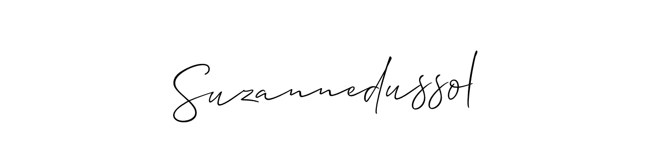 Make a short Suzannedussol signature style. Manage your documents anywhere anytime using Allison_Script. Create and add eSignatures, submit forms, share and send files easily. Suzannedussol signature style 2 images and pictures png