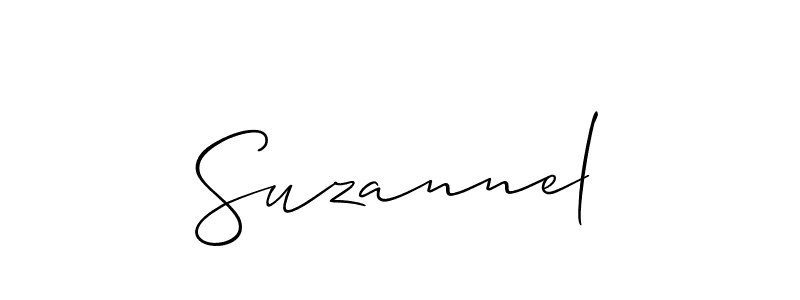 Suzannel stylish signature style. Best Handwritten Sign (Allison_Script) for my name. Handwritten Signature Collection Ideas for my name Suzannel. Suzannel signature style 2 images and pictures png