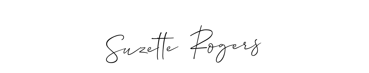 Use a signature maker to create a handwritten signature online. With this signature software, you can design (Allison_Script) your own signature for name Suzette  Rogers. Suzette  Rogers signature style 2 images and pictures png