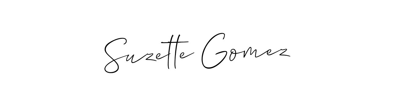 This is the best signature style for the Suzette Gomez name. Also you like these signature font (Allison_Script). Mix name signature. Suzette Gomez signature style 2 images and pictures png