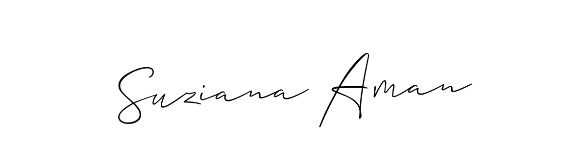 Also we have Suziana Aman name is the best signature style. Create professional handwritten signature collection using Allison_Script autograph style. Suziana Aman signature style 2 images and pictures png
