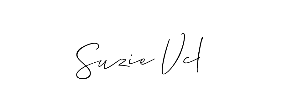 Allison_Script is a professional signature style that is perfect for those who want to add a touch of class to their signature. It is also a great choice for those who want to make their signature more unique. Get Suzie Vcl name to fancy signature for free. Suzie Vcl signature style 2 images and pictures png