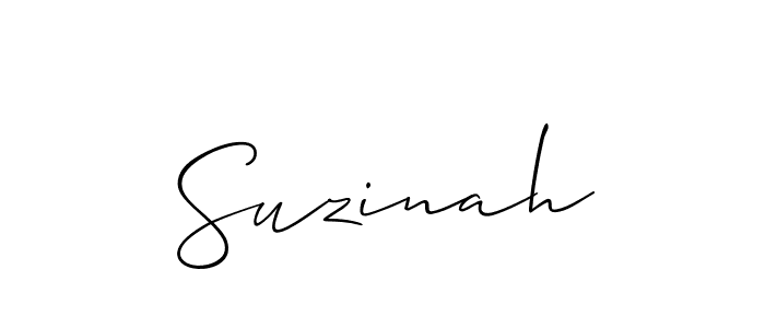 You should practise on your own different ways (Allison_Script) to write your name (Suzinah) in signature. don't let someone else do it for you. Suzinah signature style 2 images and pictures png