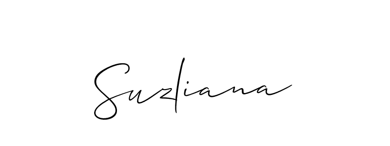 You can use this online signature creator to create a handwritten signature for the name Suzliana. This is the best online autograph maker. Suzliana signature style 2 images and pictures png