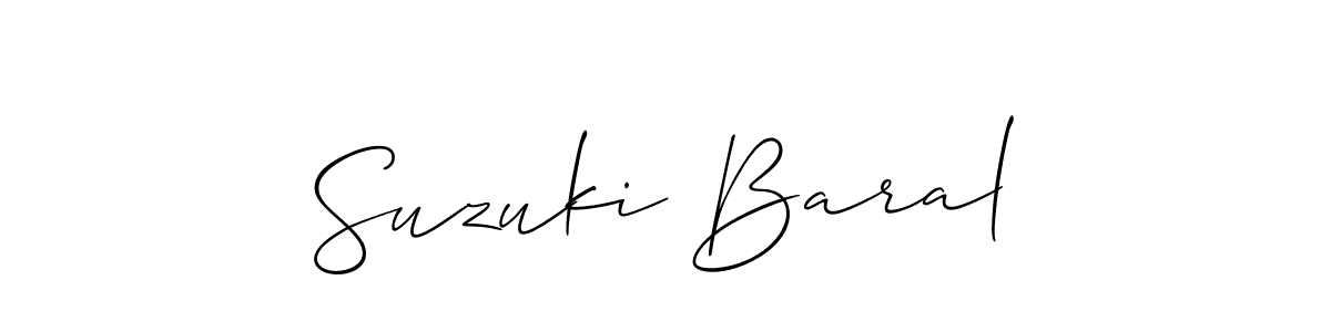 How to Draw Suzuki Baral signature style? Allison_Script is a latest design signature styles for name Suzuki Baral. Suzuki Baral signature style 2 images and pictures png