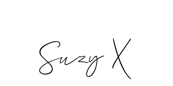 Also You can easily find your signature by using the search form. We will create Suzy X name handwritten signature images for you free of cost using Allison_Script sign style. Suzy X signature style 2 images and pictures png