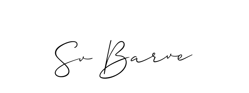 Best and Professional Signature Style for Sv Barve. Allison_Script Best Signature Style Collection. Sv Barve signature style 2 images and pictures png