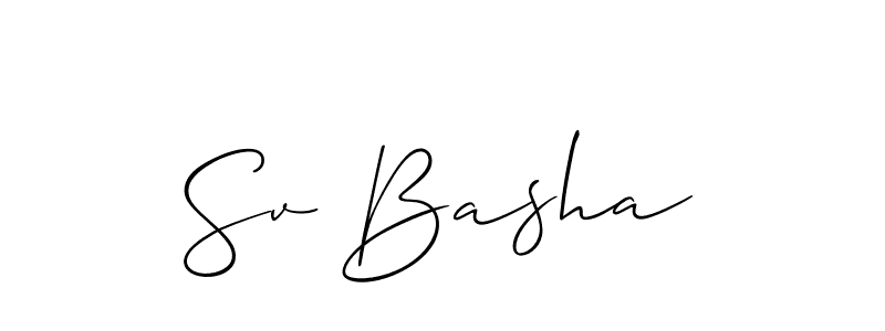 You should practise on your own different ways (Allison_Script) to write your name (Sv Basha) in signature. don't let someone else do it for you. Sv Basha signature style 2 images and pictures png