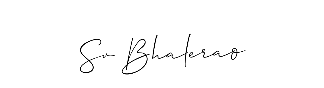 Sv Bhalerao stylish signature style. Best Handwritten Sign (Allison_Script) for my name. Handwritten Signature Collection Ideas for my name Sv Bhalerao. Sv Bhalerao signature style 2 images and pictures png