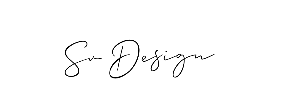 You should practise on your own different ways (Allison_Script) to write your name (Sv Design) in signature. don't let someone else do it for you. Sv Design signature style 2 images and pictures png