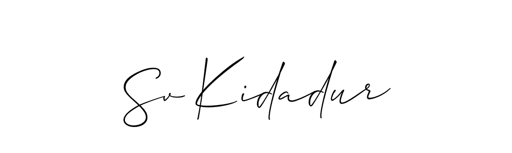 It looks lik you need a new signature style for name Sv Kidadur. Design unique handwritten (Allison_Script) signature with our free signature maker in just a few clicks. Sv Kidadur signature style 2 images and pictures png