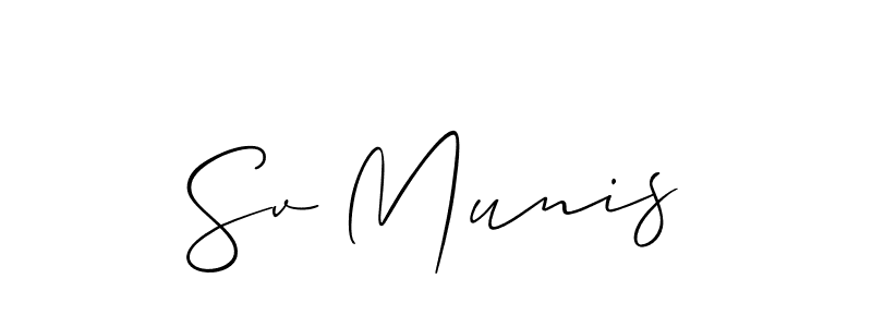 This is the best signature style for the Sv Munis name. Also you like these signature font (Allison_Script). Mix name signature. Sv Munis signature style 2 images and pictures png