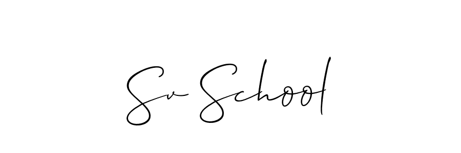Make a beautiful signature design for name Sv School. Use this online signature maker to create a handwritten signature for free. Sv School signature style 2 images and pictures png