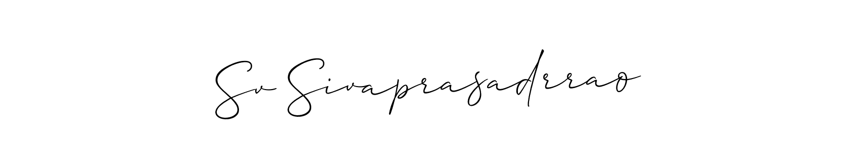 Also we have Sv Sivaprasadrrao name is the best signature style. Create professional handwritten signature collection using Allison_Script autograph style. Sv Sivaprasadrrao signature style 2 images and pictures png