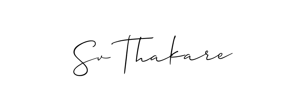 How to Draw Sv Thakare signature style? Allison_Script is a latest design signature styles for name Sv Thakare. Sv Thakare signature style 2 images and pictures png