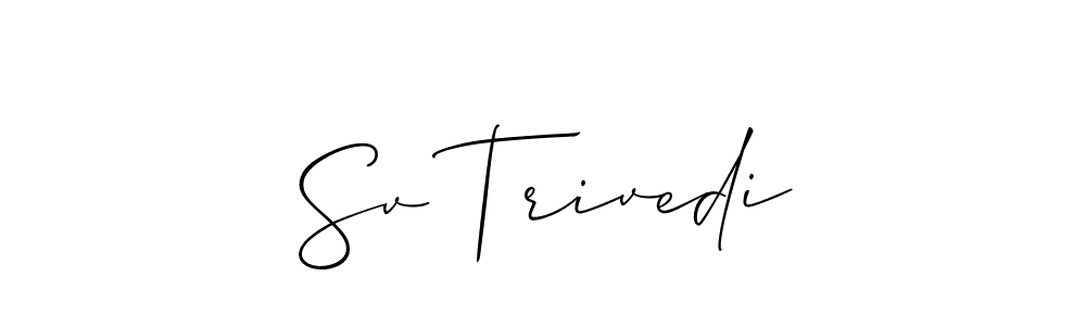 Create a beautiful signature design for name Sv Trivedi. With this signature (Allison_Script) fonts, you can make a handwritten signature for free. Sv Trivedi signature style 2 images and pictures png